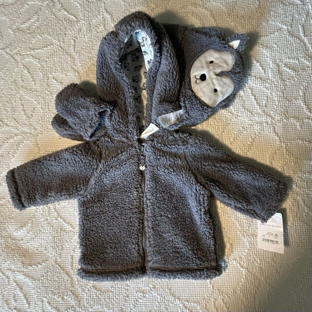 Carter’s Just One You Baby Husky Fleece Jacket Mittens XS 0-3M NWT